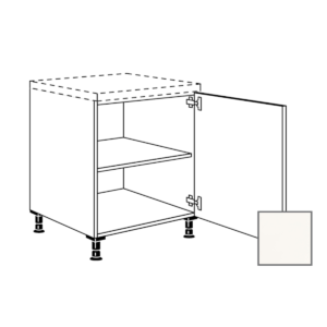 Kuchyňská skříňka spodní Naturel Erika24 s dvířky 45x87x56 cm bílá lesk 450.UD45.R