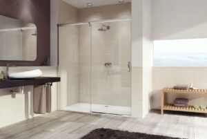 Sprchové dveře 100x200 cm levá Huppe Aura elegance chrom matný 401412.087.322
