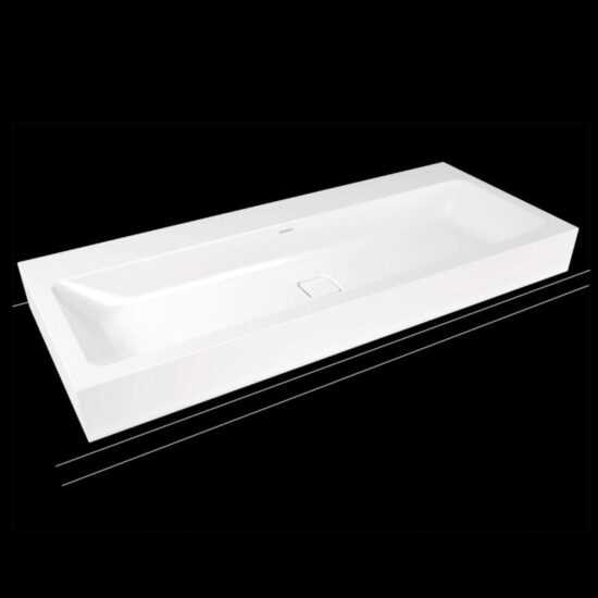 Umyvadlo Kaldewei Cono 3091 120x50 cm alpská bílá bez otvoru pro baterii 902706123001