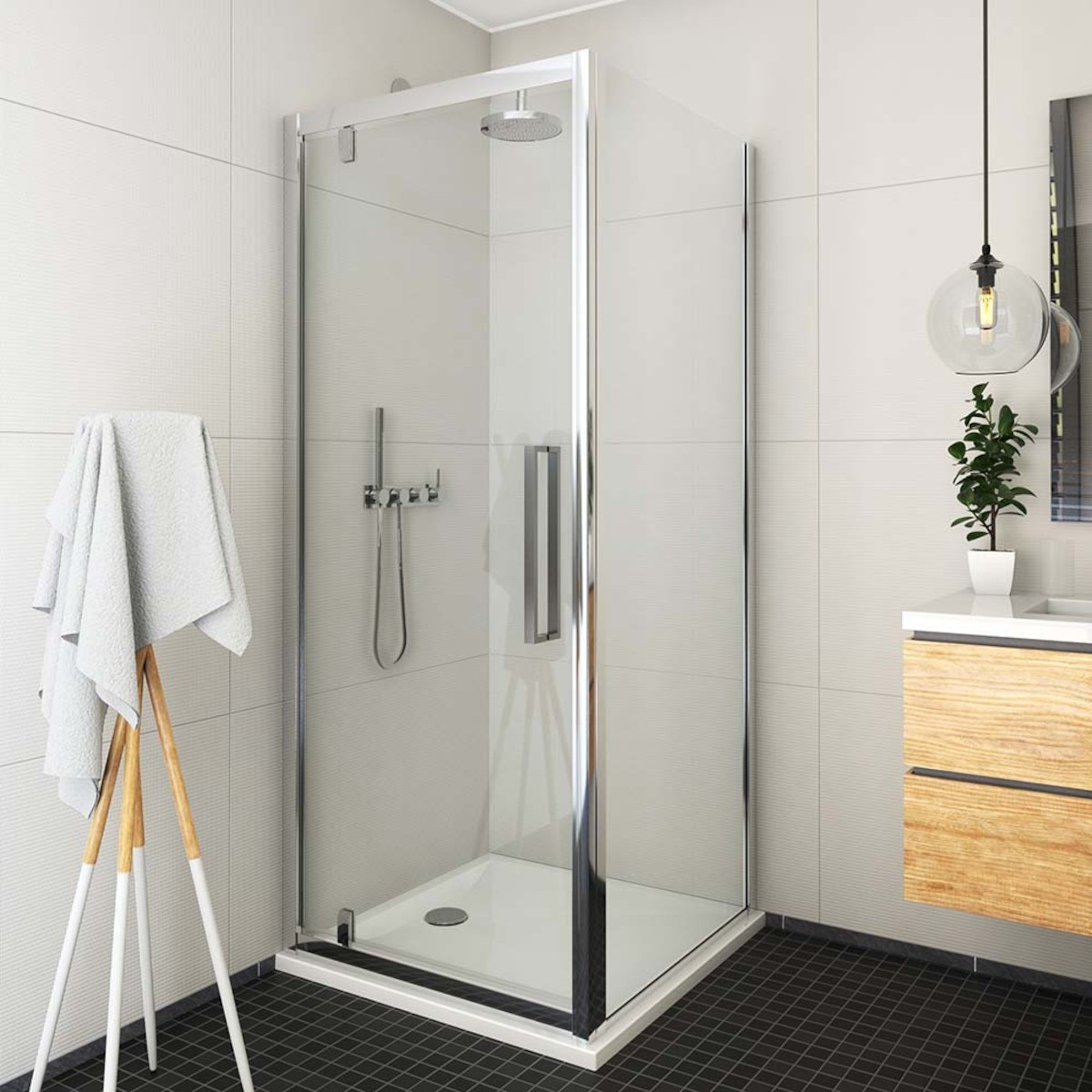 Boční zástěna ke sprchovým dveřím 80x205 cm Roth Exclusive Line chrom lesklý 563-8000000-00-02