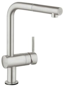 Dřezová baterie Grohe Minta Touch s vytahovací sprškou supersteel 31360DC1