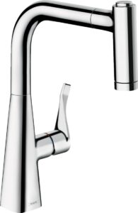 Dřezová baterie Hansgrohe Metris M71 s vytahovací sprškou chrom 14834000