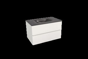Koupelnová skříňka s umyvadlem černá mat Naturel Verona 66x51