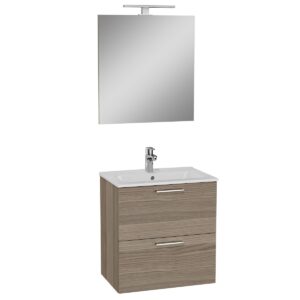 Koupelnová skříňka s umyvadlem zrcadlem a osvětlením Vitra Mia 59x61x39