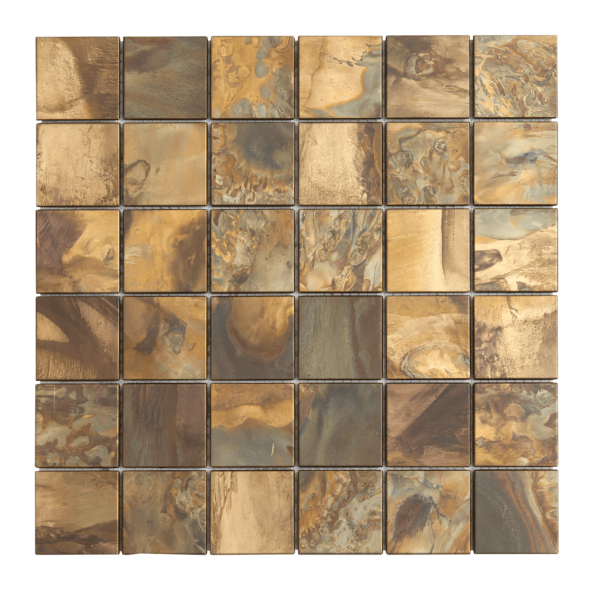 Měděná mozaika Premium Mosaic metalická hnědá 30x30 cm mat MOS4848CO