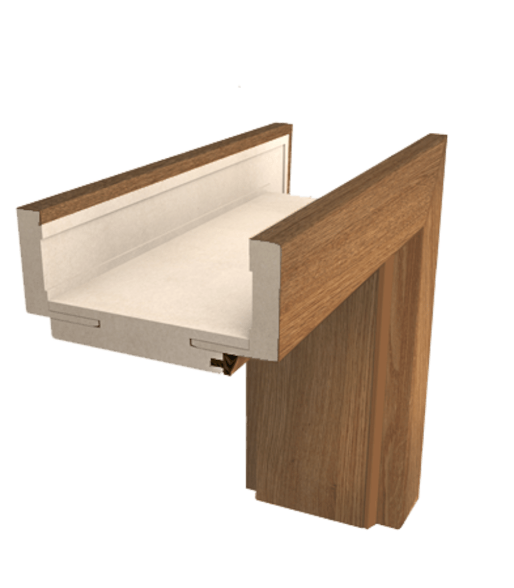 Obložková zárubeň Naturel 70 cm pro tloušťku stěny 14-16 cm ořech karamelový levá O4OK70L