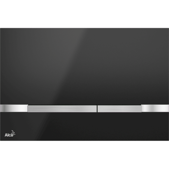 Ovládací tlačítko Alcaplast nerez černá lesk STRIPE-BLACK