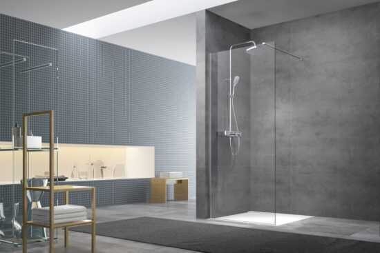 Sprchová zástěna Walk-In 80 cm s profilem a zavětrováním SAT Walk-in chrom lesklý SATBWI80PR