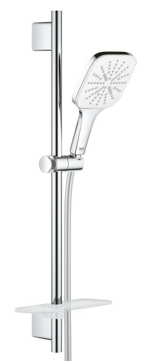 Sprchový set Grohe RAINSHOWER SmartActive Cube na stěnu s poličkou měsíční bílá 26584LS0