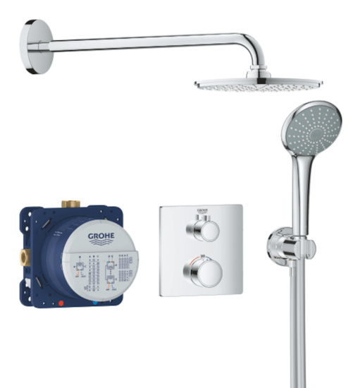 Sprchový systém Grohe Grohtherm včetně podomítkového tělesa chrom 34734000