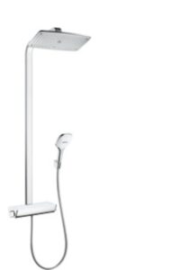 Sprchový systém Hansgrohe Raindance E na stěnu s termostatickou baterií bílá/chrom 27286400