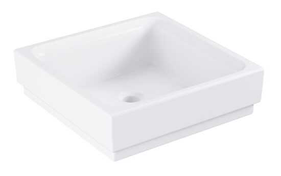 Umyvadlo na desku Grohe Cube Ceramic 40x40 cm alpská bílá otvor pro baterii uprostřed 3948200H