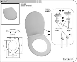 WC prkénko Multi thermoplast bílá 620836