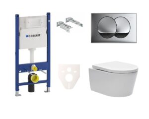 Závěsný WC set SAT Brevis do lehkých stěn/předstěnová SIKOGES7W71S