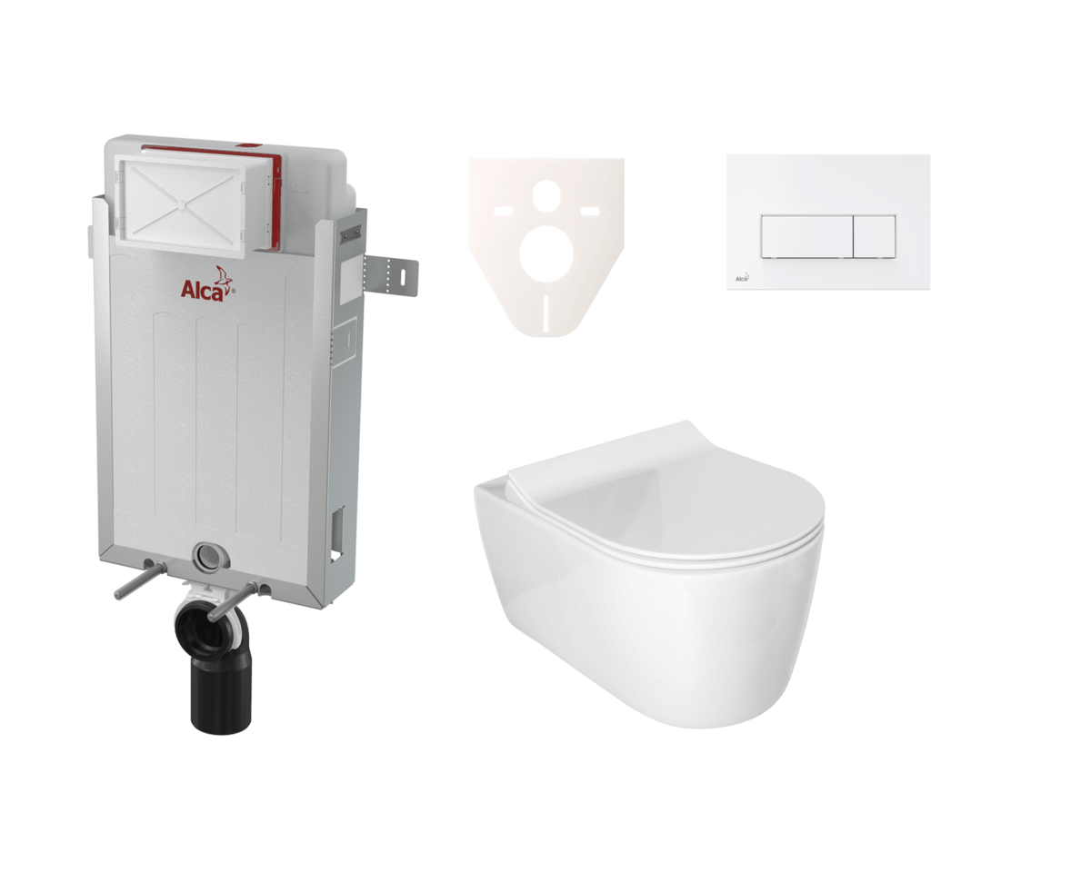 Závěsný set WC Glacera ALFA rim-ex