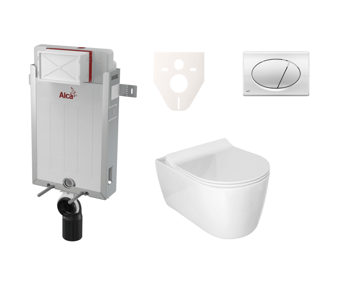 Závěsný set WC Glacera ALFA rim-ex